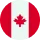 Map of Canada in the shape of a maple leaf with the Canadian flag overlay.